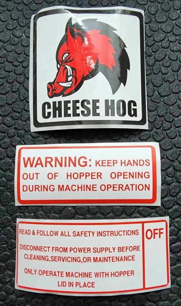 Safety & Logo Labels – Palazzolo Cheese Hog